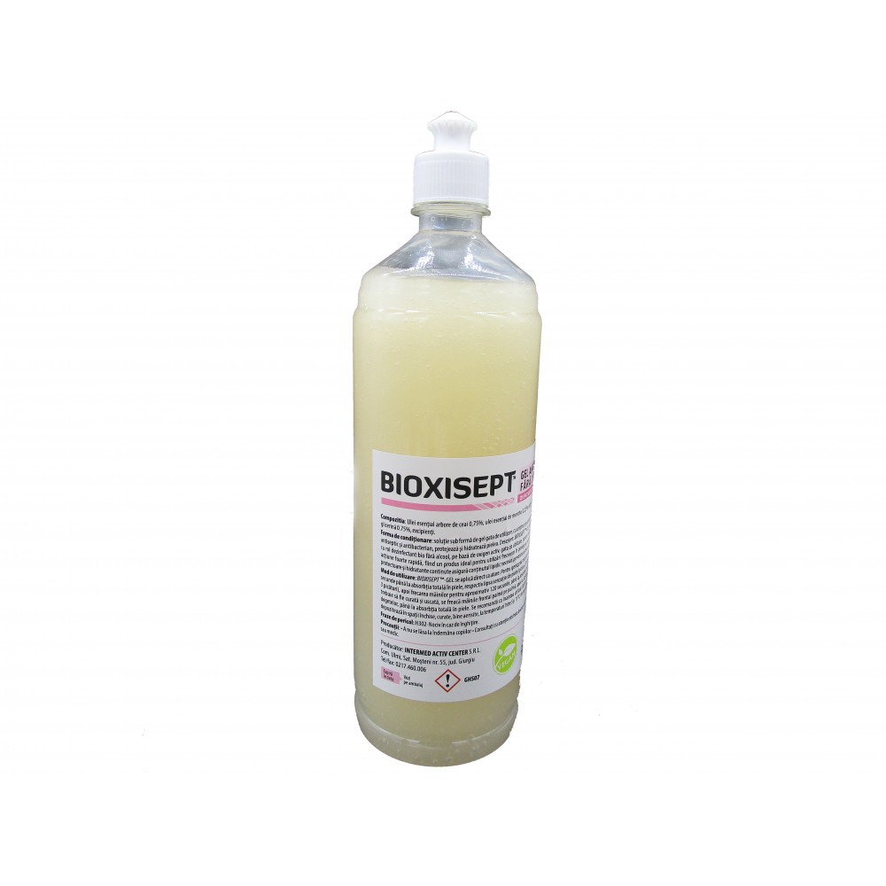 Bioxisept Gel Dezinfectant pentru maini, fara clatire cu efect antiseptic, 1l