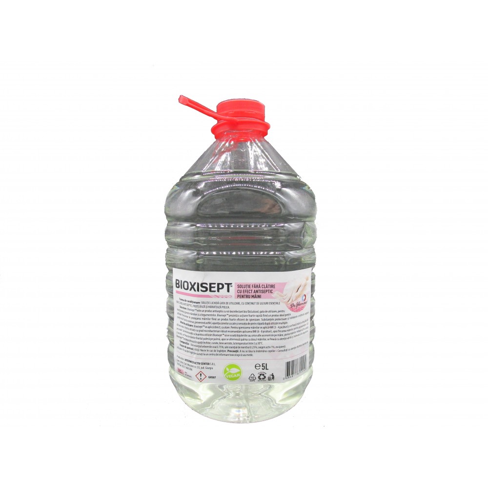 Bioxisept Dezinfectant pentru maini fara clatire cu efect antiseptic, pet 5L