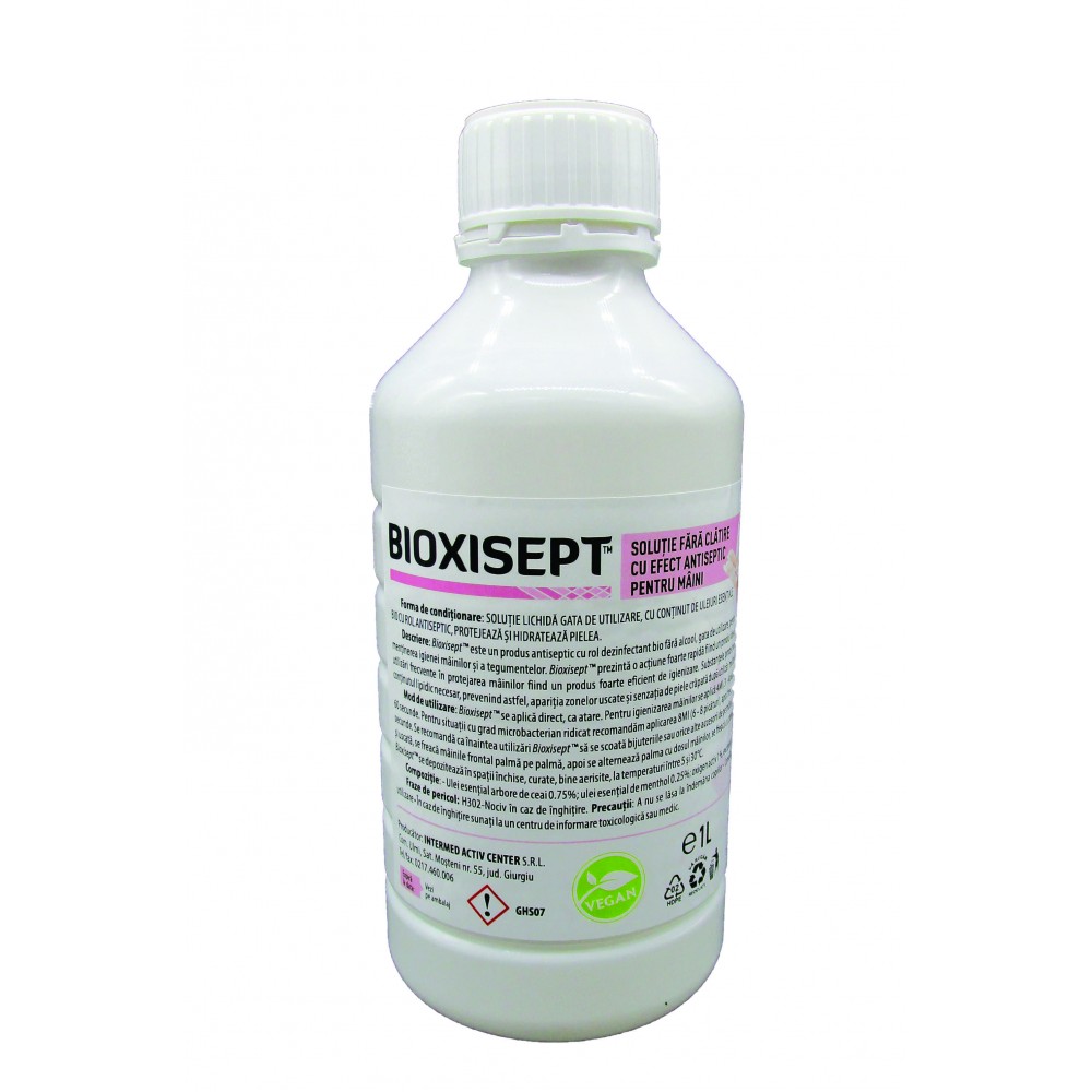 Bioxisept Dezinfectant pentru maini fara clatire cu efect antiseptic, 1L