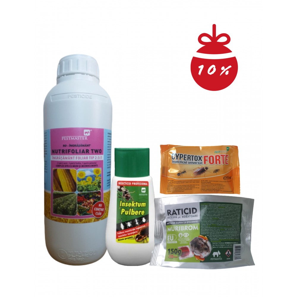 Pachet Pestmaster, Insecticid + Ingrasamant + Raticid