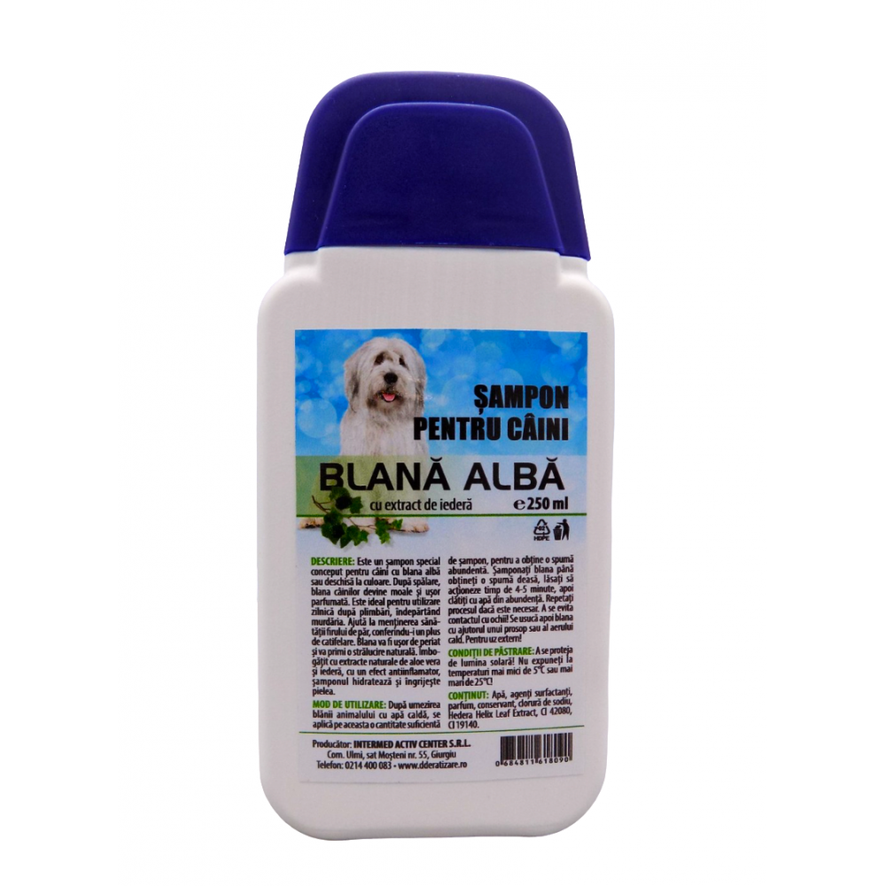 Sampon pentru Caine cu Blana Alba - 250 ml