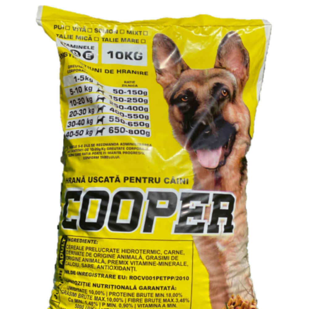 Hrana uscata pentru caini cu aroma de vita - Cooper - 10kg