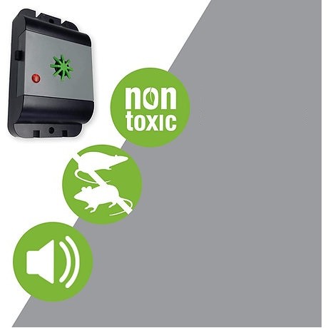 Dispozitiv mobil cu ultrasunete, impotriva soarecilor si a sobolanilor (protectie IP54), Isotronic 70632, 40mp.