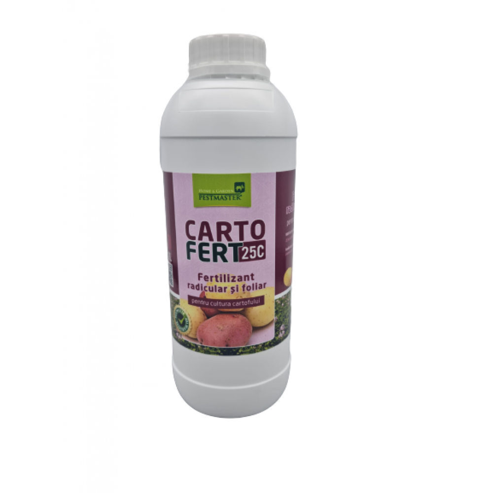 CARTO FERT 25C, fertilizant radicular si foliar, pentru cultura cartofului, 1l.