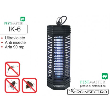 Distrugator de insecte zburatoare precum muste, tantari, molii - Pestmaster IK6 (acopera aprox. 90mp)