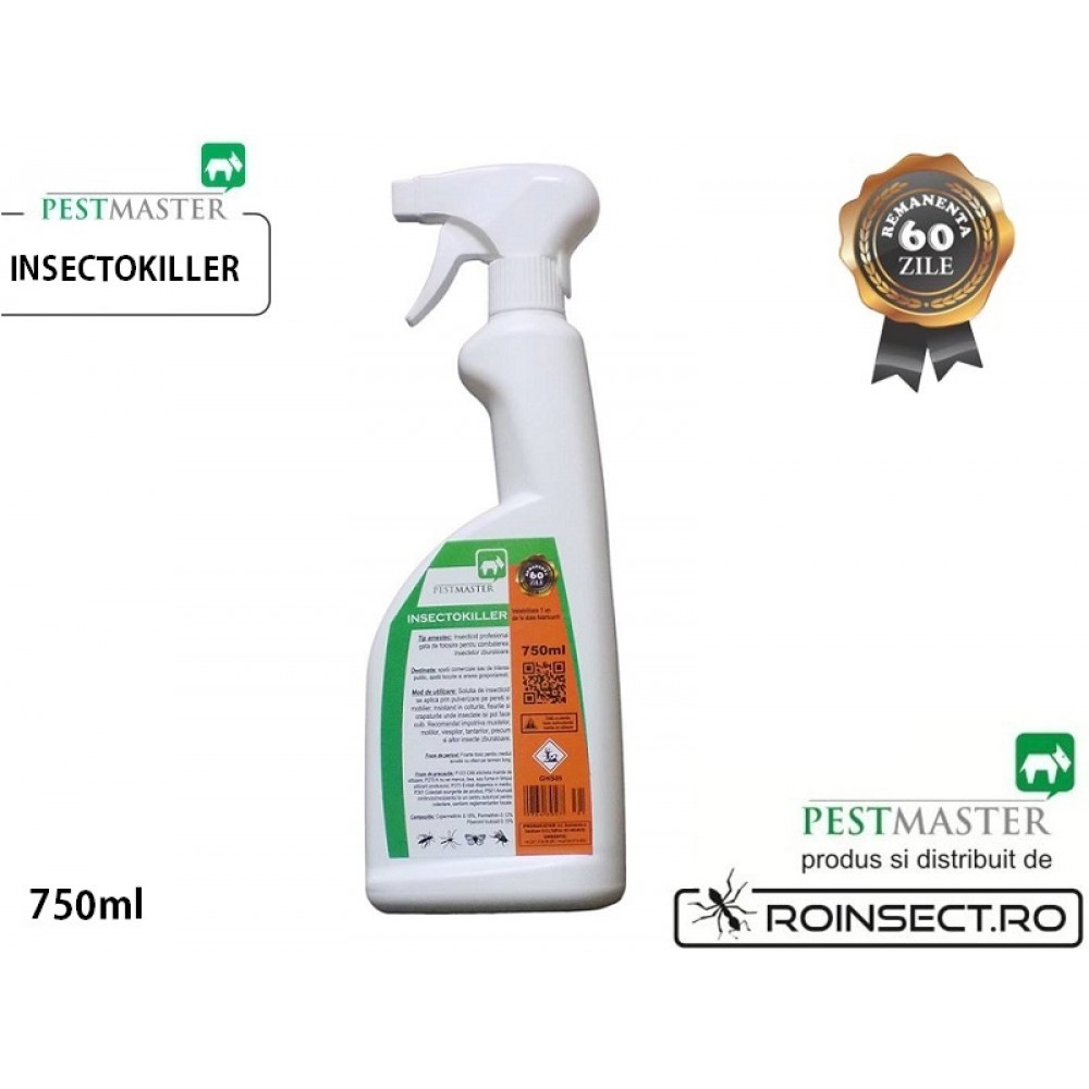 INSECTOKILLER 750ml - Insecticid profesional pentru combaterea insectelor zburatoare