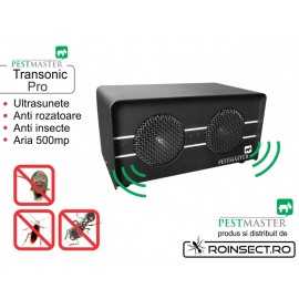 Pestmaster Transonic PRO - aparat profesional  anti daunatori - soareci, sobolani, dihori, insecte taratoare - 500mp