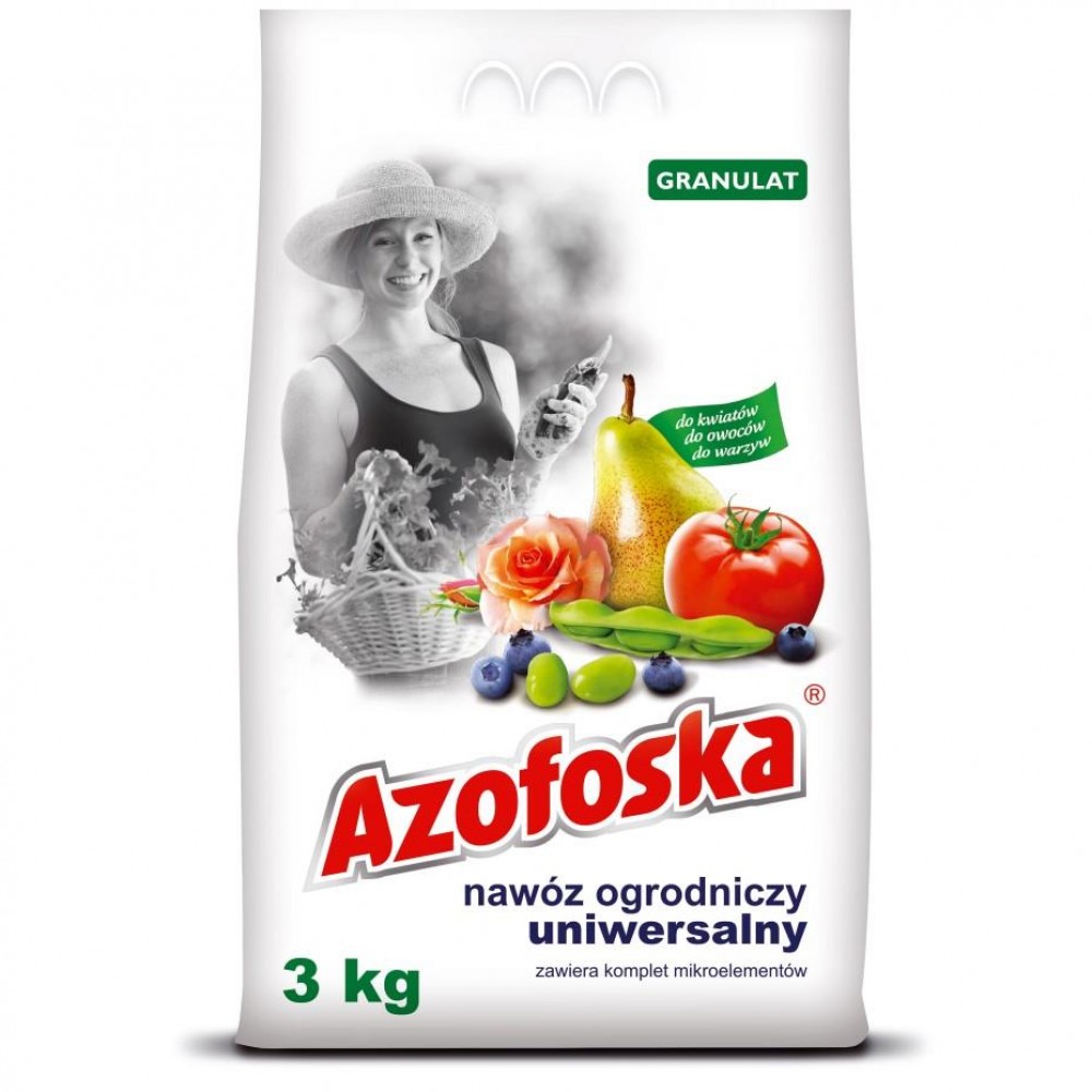 Azofoska ingrasamant Universal, granulat, pentru gradina, 3kg.