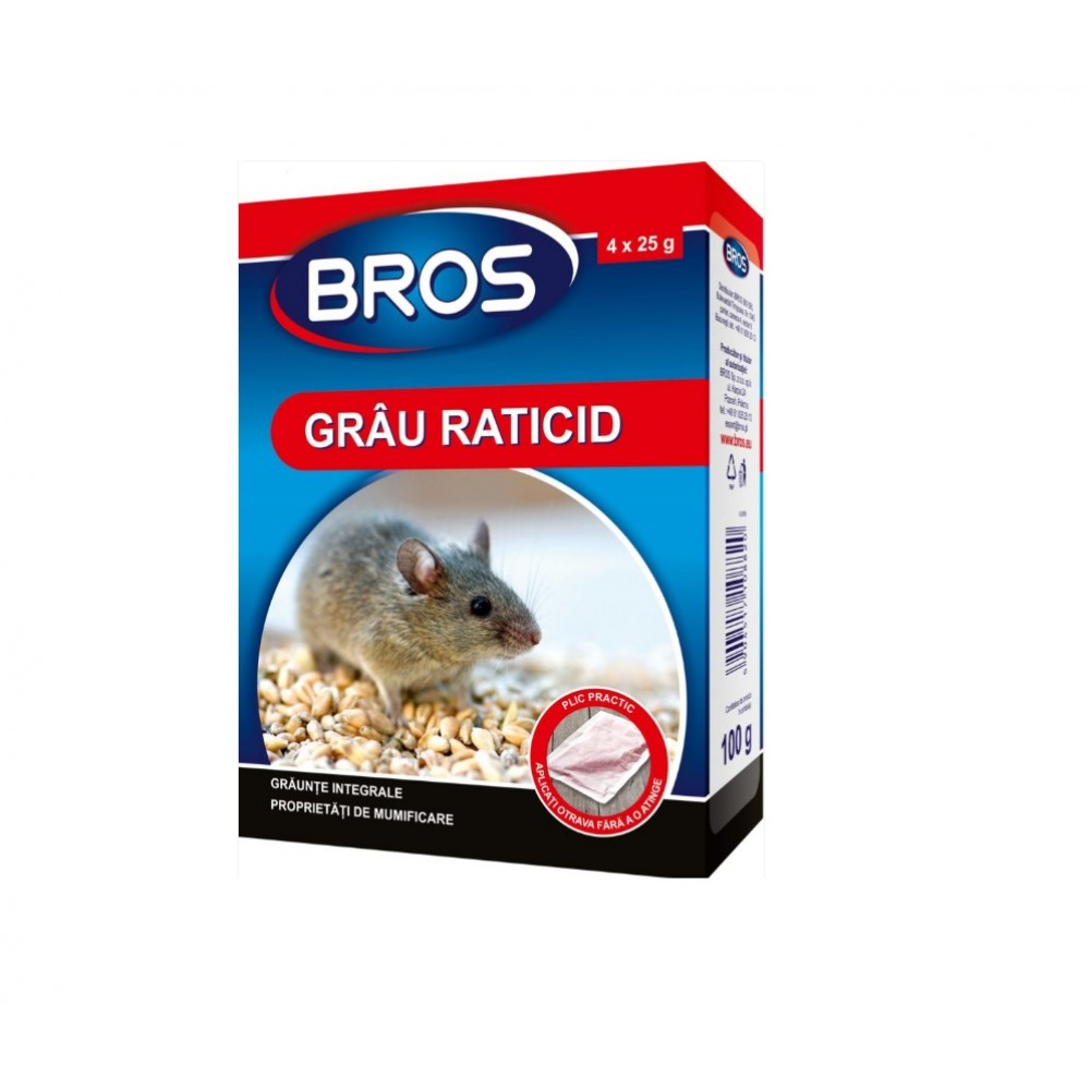 BROS Cereale grau pentru soareci, sobolani 100gr.