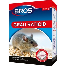 BROS Grau raticid pentru soareci, sobolani 120gr. (1732) 