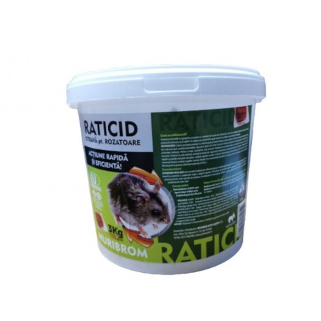 Raticid otrava pentru rozatoare, Muribrom 3kg.