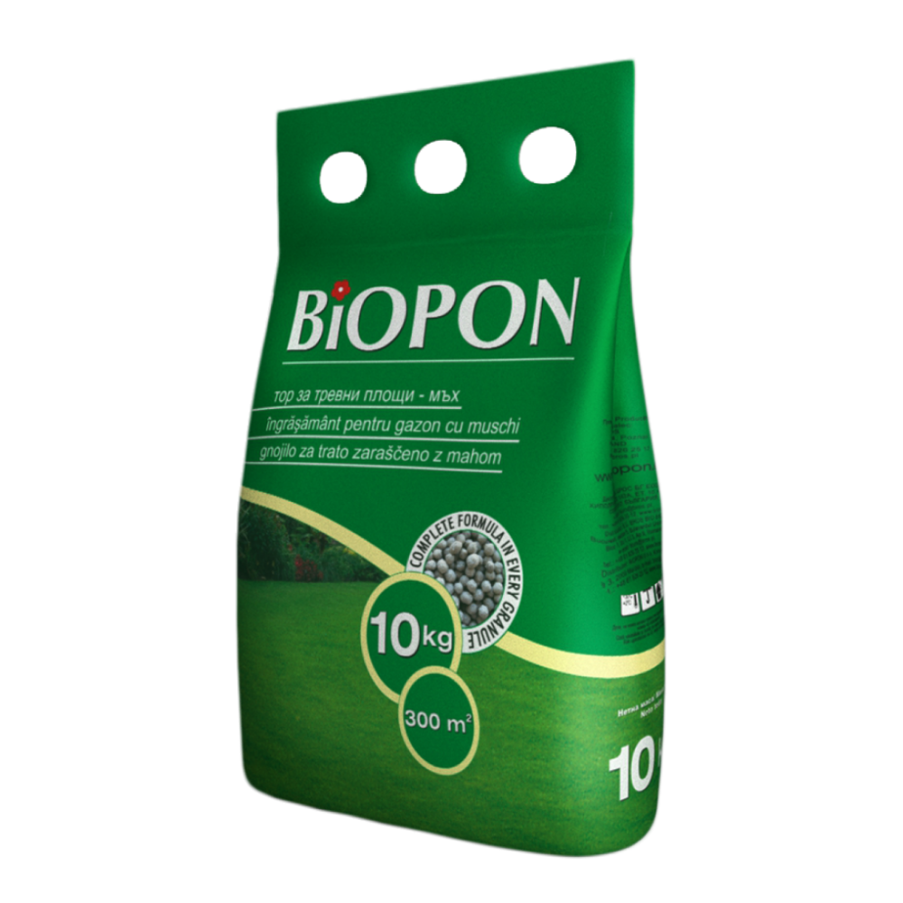 BIOPON ingrasamant gazon cu muschi control 10 kg 