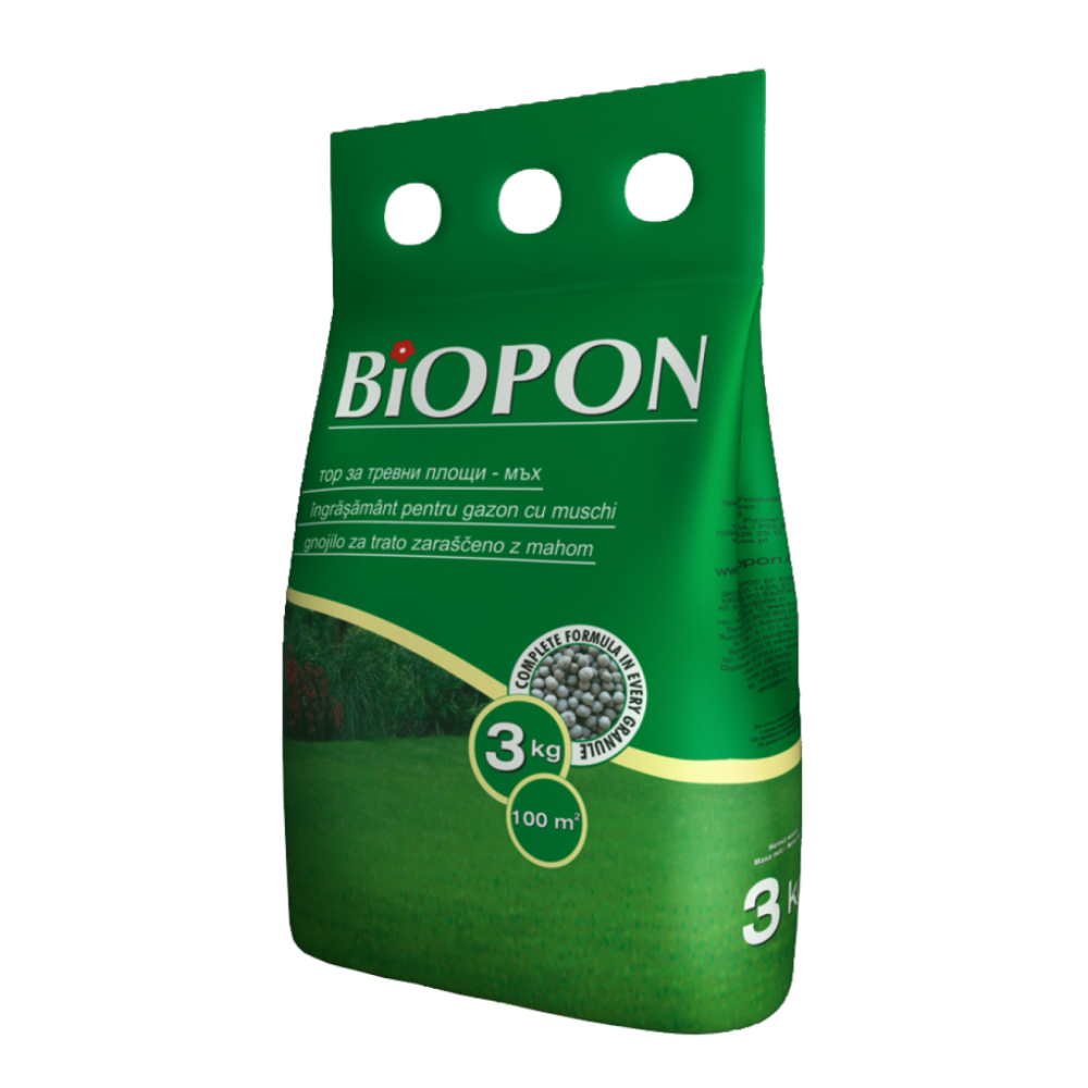 BIOPON ingrasamant gazon cu muschi control 3 kg