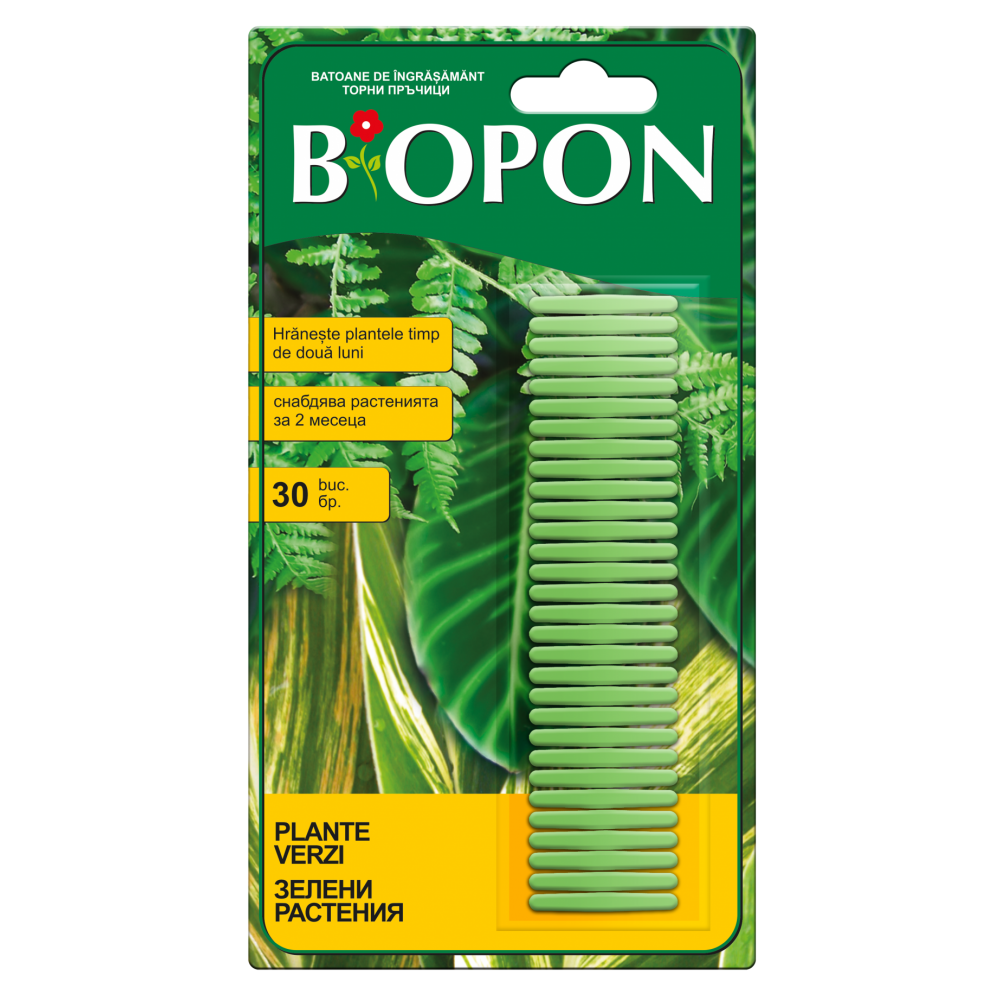 BIOPON ingrasamant plante verzi sticks 30 pcs