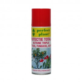 Spray Protectie Totala Actiune Tripla: insecticid, fungicid, acaricid Perfect Plant 200 ml.