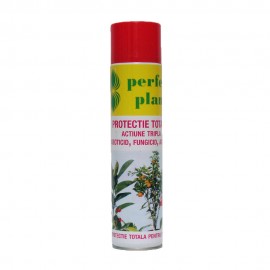 Spray Protectie Totala Actiune Tripla: insecticid, fungicid, acaricid Perfect Plant 600 ml.