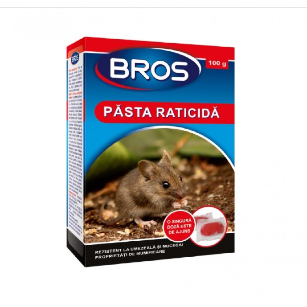 Bros Pasta raticida impotriva rozatoarelor 100gr. (051)