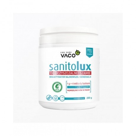 Sanitolux, bioactivator pentru fose septice si statii de epurare, 200gr. Vaco