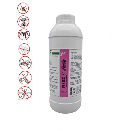 Solutie anti gandaci, muste, tantari, purici, capuse - Pertox 8 FORTE 1l.