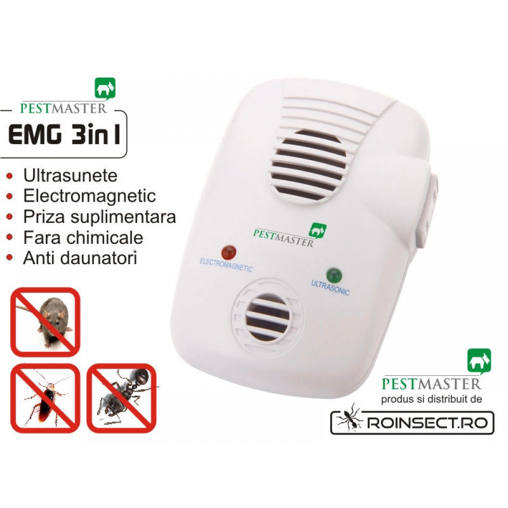 Aparat anti-daunatori Repel-EMG 3IN1 (cu unde electromagnetice) - 200 mp