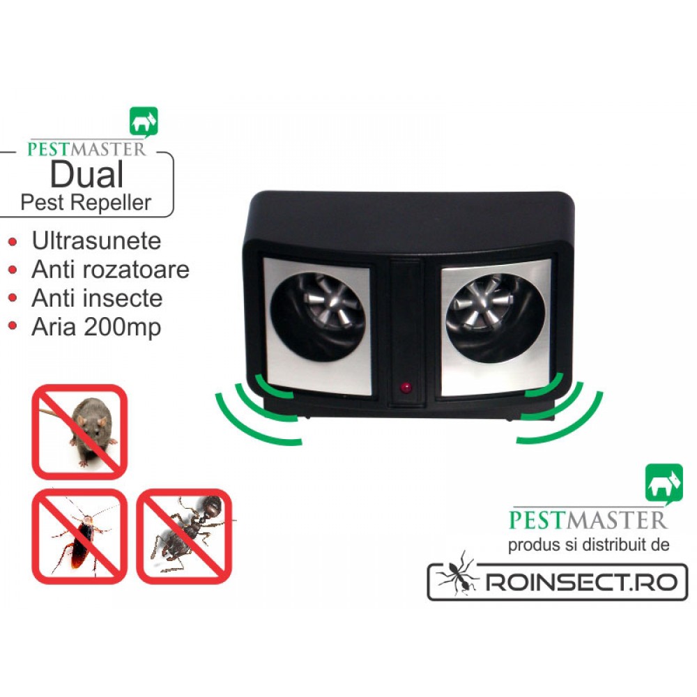 A319 DUAL Pest Repeller - Bidirectional -Aparat cu ultrasunete impotriva soarecilor, sobolanilor si a insecteleor taratoare