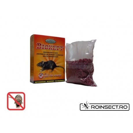 Biokett rodenticid sub forma de boabe de cereale impregnate  (200gr.)