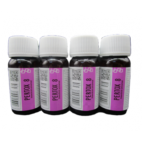 Pertox 8 Forte - 4 buc. 100ml. insecticid concentrat impotriva gandacilor si altor insecte taratoare/zburatoare