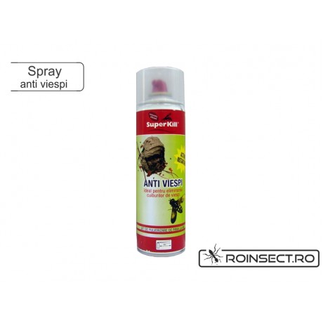 Spray Anti Viespi SuperKill cu jet de pulverizare pana la 4m pentru eliminarea cuiburilor de viespi 500ml 