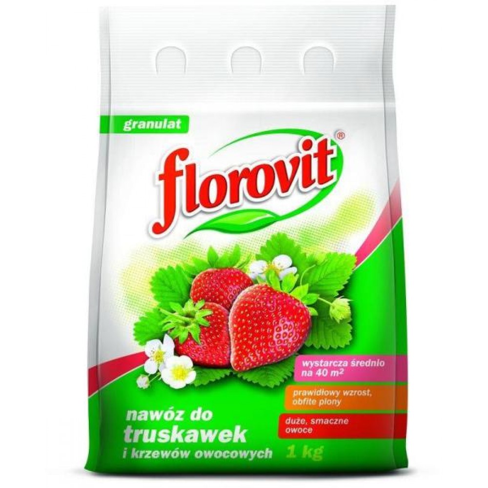 Florovit - ingrasamant specializat granulat pentru capsuni, fructe de padure si fragi 1kg.
