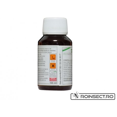 Insecticid profesional impotriva gandacilor, puricilor, mustelor, tantarilor, furnicilor - Cypertox FORTE 100 ml