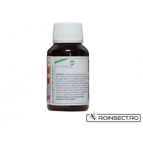 Insecticid profesional impotriva gandacilor, puricilor, mustelor, tantarilor, furnicilor - Cypertox FORTE 100 ml