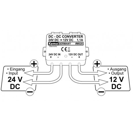 Convertor de tensiune 24V-12V M020