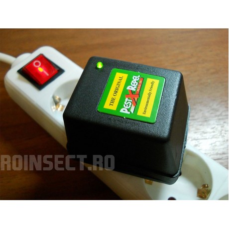 PR220.1- Aparat electronic cu unde electromagnetice impotriva rozatoarelor si a insectelelor taratoare - 120mp  