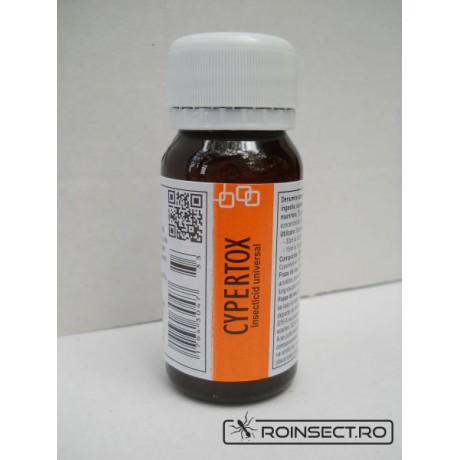 Insecticid profesional impotriva gandacilor, puricilor, mustelor, tantarilor, furnicilor - Cypertox FORTE 50 ml