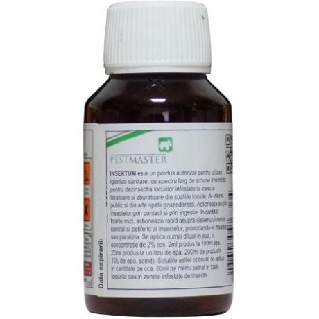 Oferta! Pachet solutie insecticida profesionala, formula concentrata, Pestmaster INSEKTUM FORTE 100ml. x 5buc.