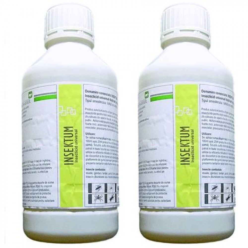 Oferta! Pachet solutie insecticida profesionala, formula concentrata, Pestmaster INSEKTUM 1l x 2buc.