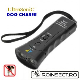 Aparat cu ultrasunete, flash, laser  impotriva cainilor agresivi – SUPER ULTRASONIC DOG CHASER